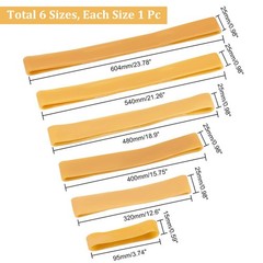 NBEADS 6 Pcs 6 Sizes Mold Rubber Bands, Plaster Band Yellow