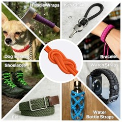 Paracord Rope 750lb – Parachute para Cord 4mm 11 Strand Spool 200 ft Orange