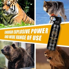 Feloiy 30 Feet BEAR Deterrent Repellent Spray 11 oz GLOW CAP CAMPING HIKING