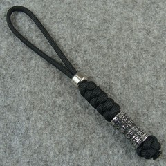 2 Pack Handmade 550 Paracord Knife Lanyard With Steel Beads / Knife Pendant