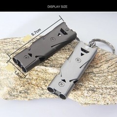 Lifesaving Stainless Steel Whistle Emergency 120db Keychain Outdoor SOS Camping