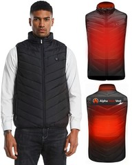 Alpha Heat Vest – USB Rechargeable Heated for Men and Small Short, Black