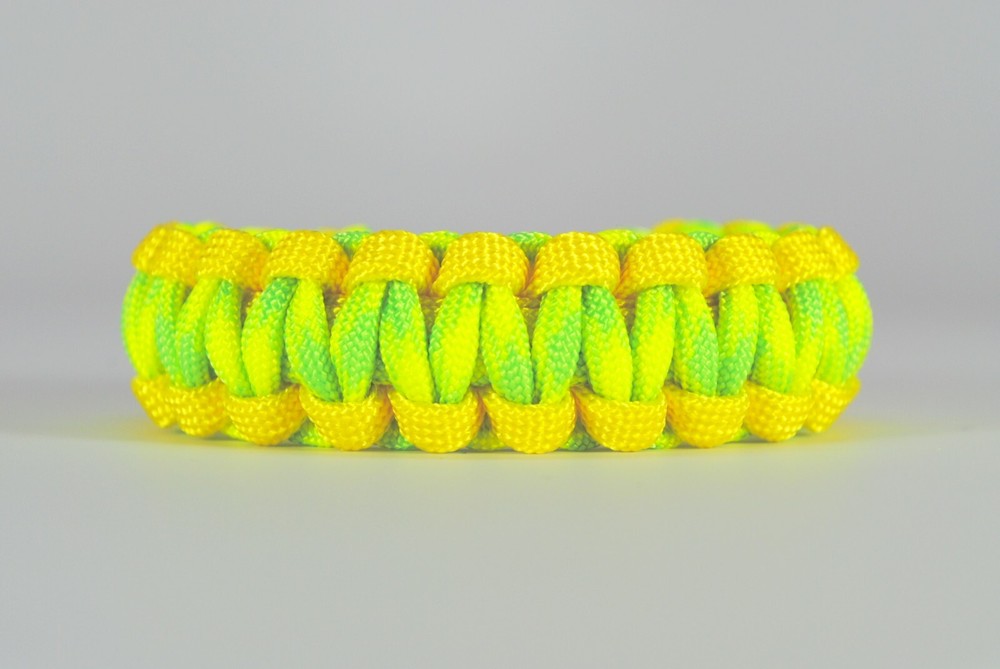 550 Paracord Survival Bracelet Cobra Yellow/Dayglow «Made in the USA»