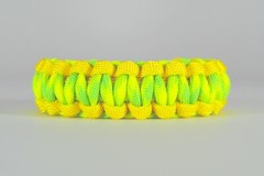 550 Paracord Survival Bracelet Cobra Yellow/Dayglow «Made in the USA»