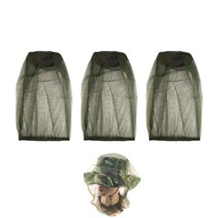 3 Pack Mosquito Head Net Face Mesh Bug Net Head Cover for Camping Hiking