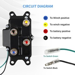 Mayspare 250A Winch Solenoid Relay Contactor 12V Winch Relay For Atv Utv Boat