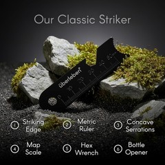 Hexå Ferro Rod Fire Starter – 20,000 Strikes, 1/2″ Thick