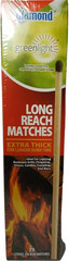 Diamond Long Reach Matches, 2 Pack (150 Count), Wood, Extra Thick Splint for Lon