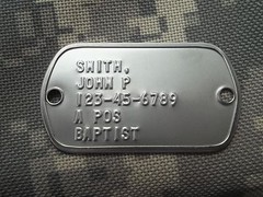 Custom Personalized Embossed Military Dog Tag Made 4 Your Paracord Bracelet