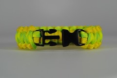 550 Paracord Survival Bracelet Cobra Yellow/Dayglow «Made in the USA»