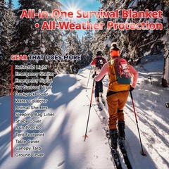 SecuCaptain Survival Emergency Thermal Blankets: 75 Pack Extra Large 84″ x63″ Sp
