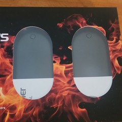 2-Pack Electric Hand Warmers USB Rechargeable Adjustable Heat Gray/White
