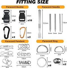 Paracord 550 Nylon Rope, Paracord Bracelets Kit, Paracord Rope, Multifunction…
