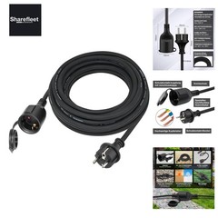 Extension Lead Outdoor 20m for Outdoor Use, Rubber Extension Power…