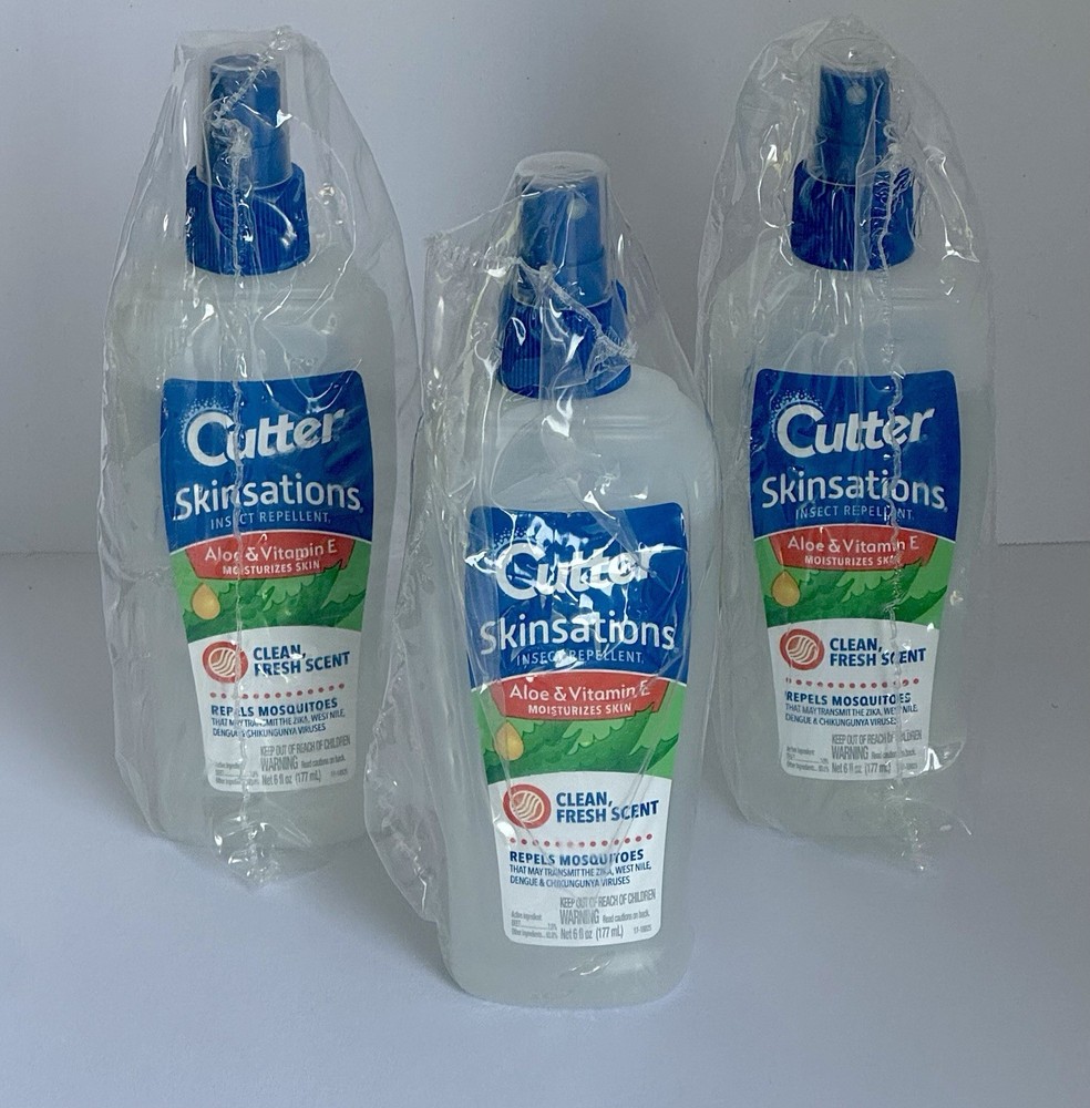 Cutter Skinsations Mosquito & Insect Repellent Pump Spray 3 ~ 6 oz PLUS 1 FREE😊
