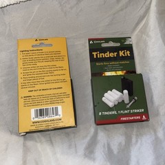 Coghlan’s Emergency Tinder Kit Survival Waterproof Flint Striker Fire 2 Pieces