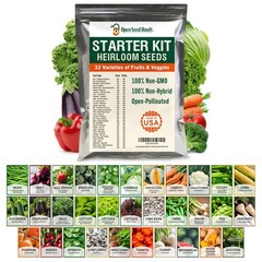 15,000 Heirloom Seeds Non GMO Vegetable and Fruit Seeds for Planting Outdoor …