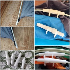 SquEqu 4 Set Pop-up Camping Tent Pole Joint Fittings 2.83 inches, White