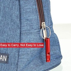 49 Pieces Emergency Whistle with Keychain, Aluminum Emergency Survival