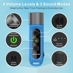Electronic Whistle Highest IPX5 Maximum Sound 125db Battery 1000mAh Blue for …