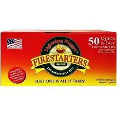 All Natural Fire Starters 50 Count Non Toxic Indoor Outdoor Weather Resistant US