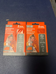 SOL Heat Sheet Survival Emergency Blanket – 2 PACK (ONE IS DAMAGED) One Is New