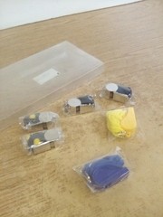 Lot Of 6 Safety Whistle With Lanyard 4 Stainless Steel 2 Plastic