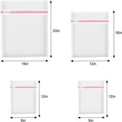 Mesh Laundry Bags for Delicates, 4 Pack Laundry Bags Mesh Wash Bags in 4 Sizes(1