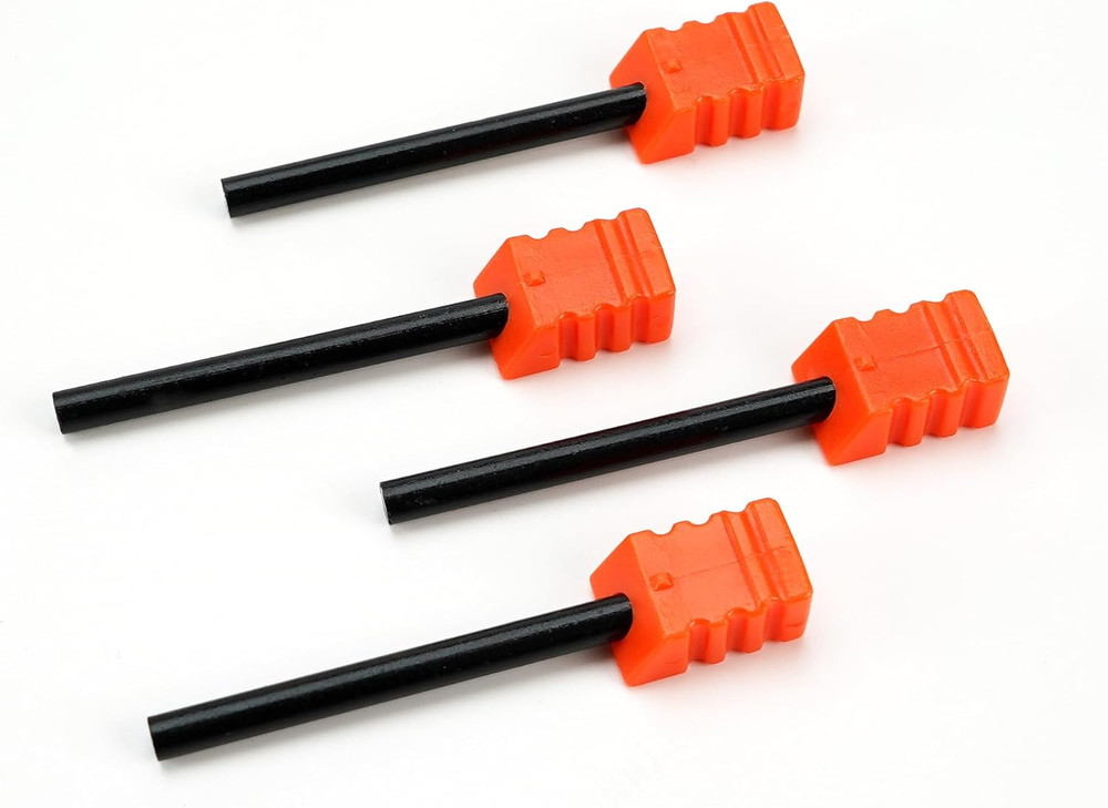 4PC Fire Starters Ferrocerium (Ferro) Rod Refills for 101N 6-In-1 Pocket Knife