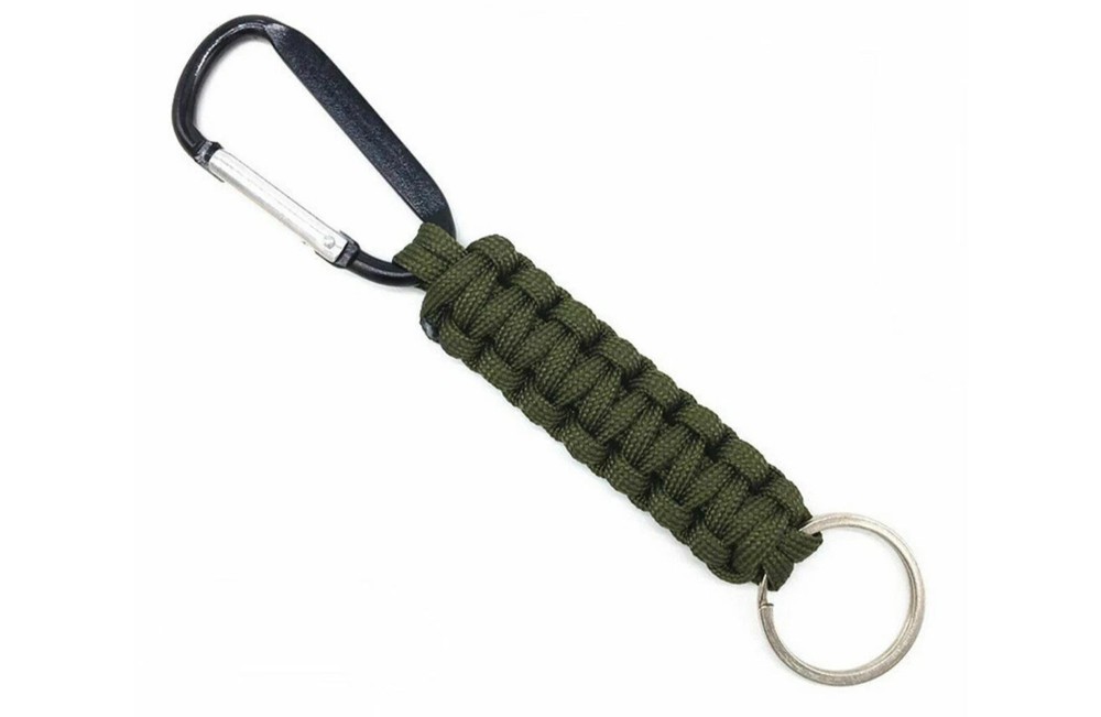 2 Paracord Emergency Survival Keychain Kit Parachute Rope Carabiner