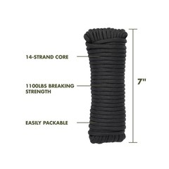 Heavy Duty 1100lb 50ft Paracord Utility Rope Camping Hiking Survival Gear New