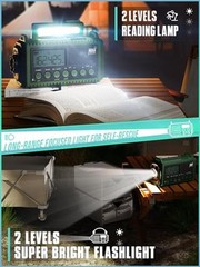 12000mAh Emergency Radio – AUTO NOAA 12000mAh – ArmyGreen with LCD Display