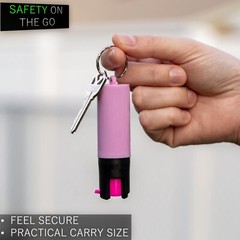 Police Magnum Mini Pepper Spray Self Defense- 5 Pack .50 oz Key Ring PINK Sleeve