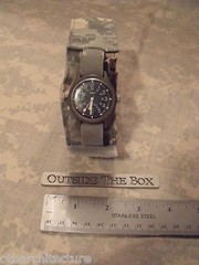 US Military – Raine, Inc. Covered Watchband ,GREEN, Emergency/Survival, EDC