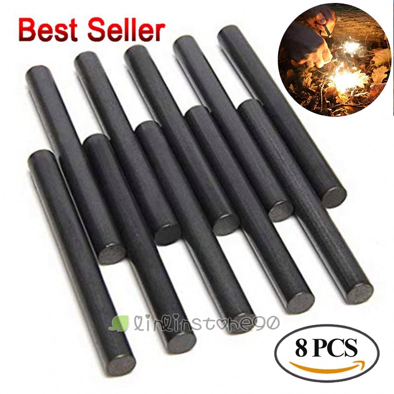 Lot 8 Ferrocerium 5/16″ Flint Fire Starter Survival Magnesium Rod kits lighter