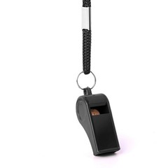 24 Pack 120dB Loud Referee Whistles with Lanyards Heavy-Duty Black Sports W