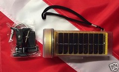 Solar rechargable light tactical gear disaster equipment emergency preparadness