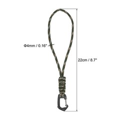 Badge Lanyard 8.6 Inch, Necklace Keychain Cord Metal Clasp Hook, Camo Olive