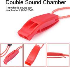 4 Pack Emergency Whistles, Loud Shrill Safety Whistle 4pcs Orange