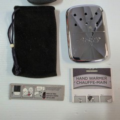Zippo Outdoors Deluxe Hand Warmer + zippo leather pouch and wick.