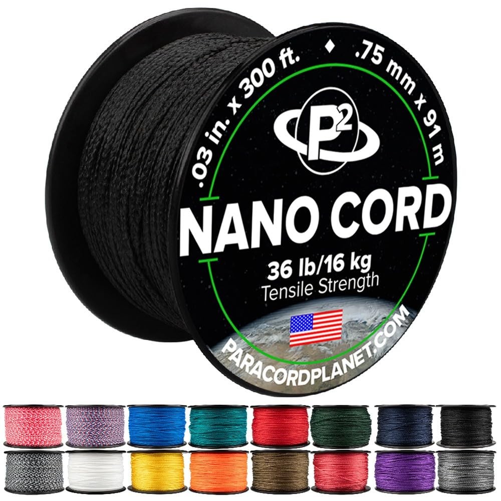 Lightweight Nylon Nano Paracord for Crafts, Home Décor, Camping & More