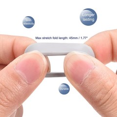MECCANIXITY Silicone Rubber Bands Rings Non-slip 1″ Grey for Wrapping