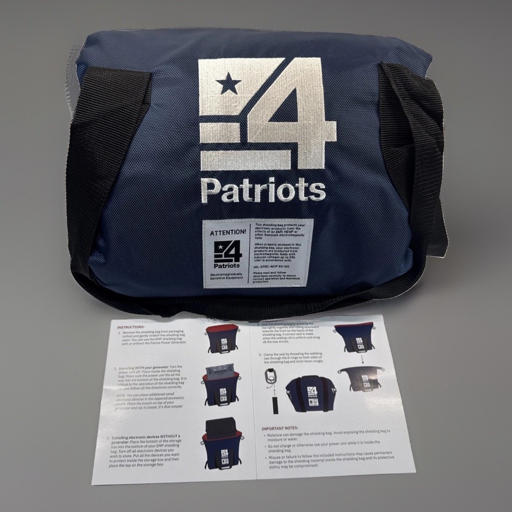 4Patriots EMP Protection Shielding Bag For Electronics Size XL 30X28 Lion Energy