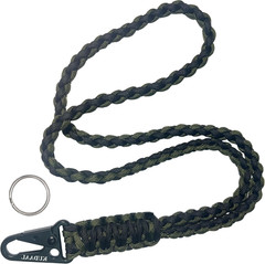 Paracord Lanyard Keychain – Heavy Duty Key Strap with Whistle & Badge ID Wallet