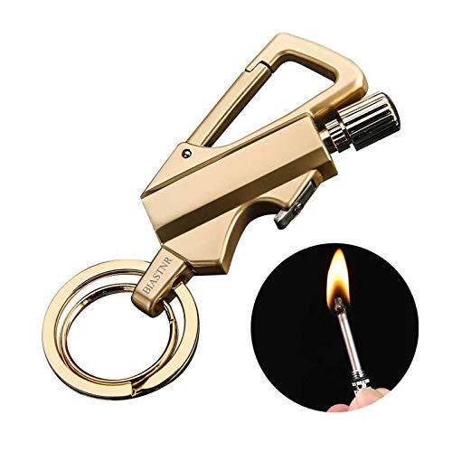 Permanent Match with Bottle Opener Metal Keychain Lighter, Reusable Waterproof