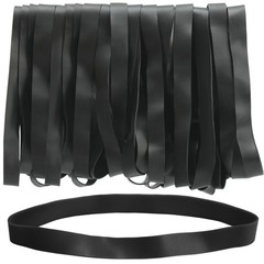 LotFancy Large Rubber Bands, 30Pcs Size #107 Big Wide Elastic Black