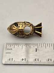 Shark Missile Brass Knife Bead Punk EDC DIY Paracord Woven Lanyard Pendant