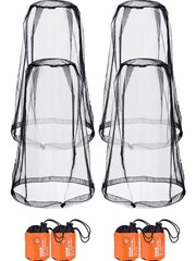 Mosquito Head Net 4 Pack – Face Mesh for Hiking, Camping, Climbing, Insect Pr…