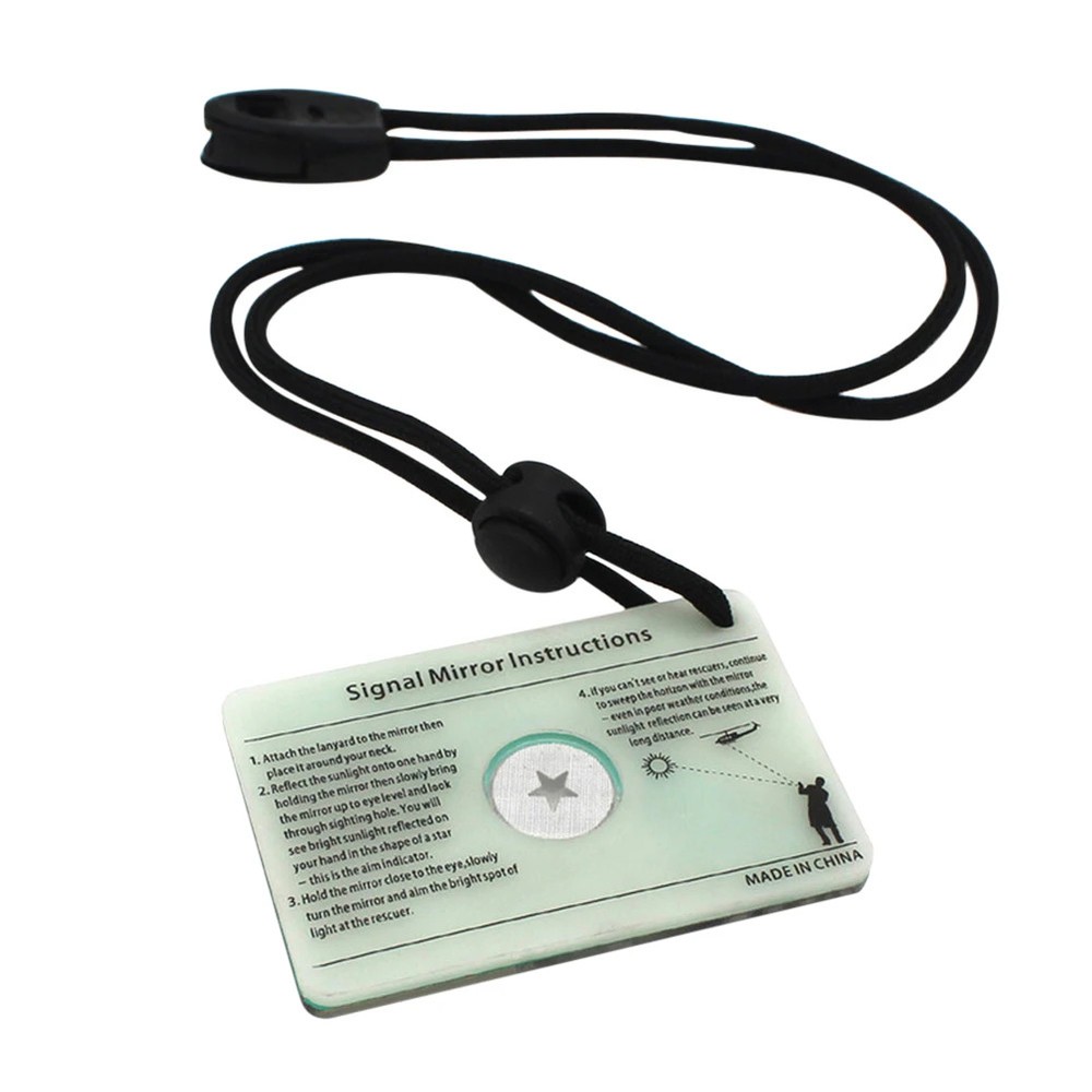 Survival Signal Mirror Emergency Rescue Outdoor Marine Kayak Mirror Reflection S
