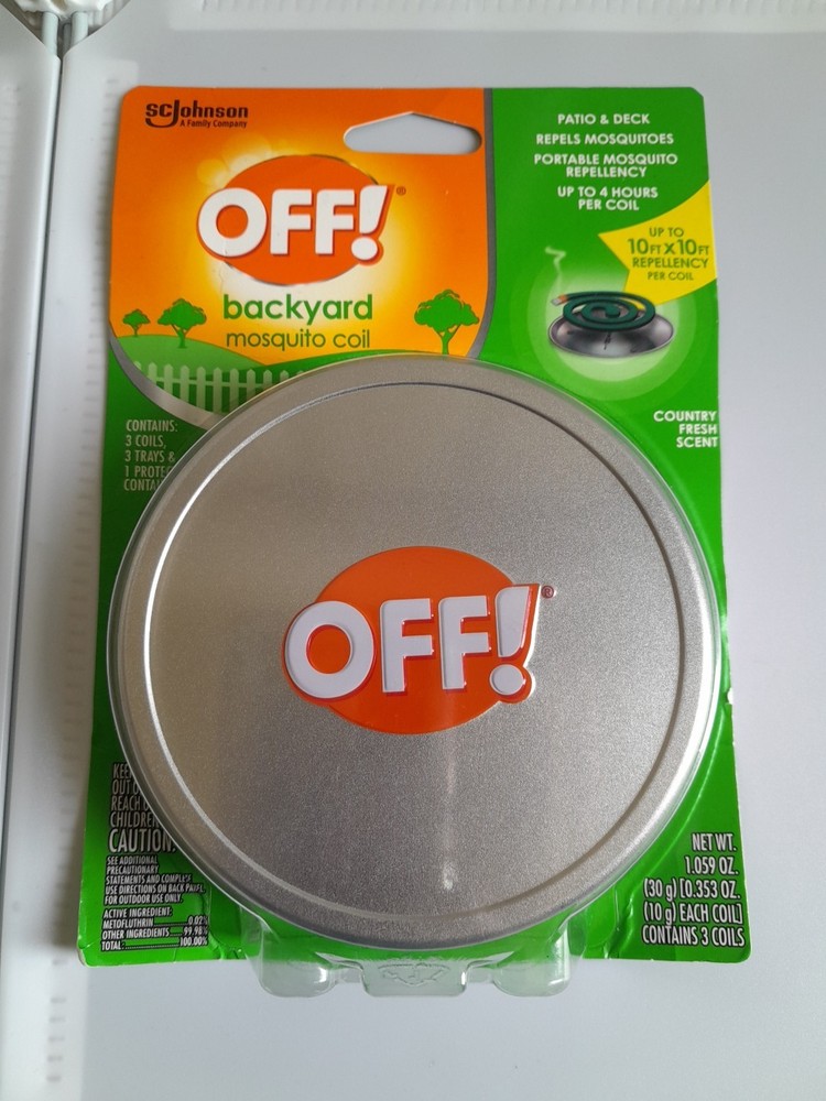 OFF! Backyard Mosquito Repellent Pack 3 Coils 3 Trays 4 Hours Per Coil